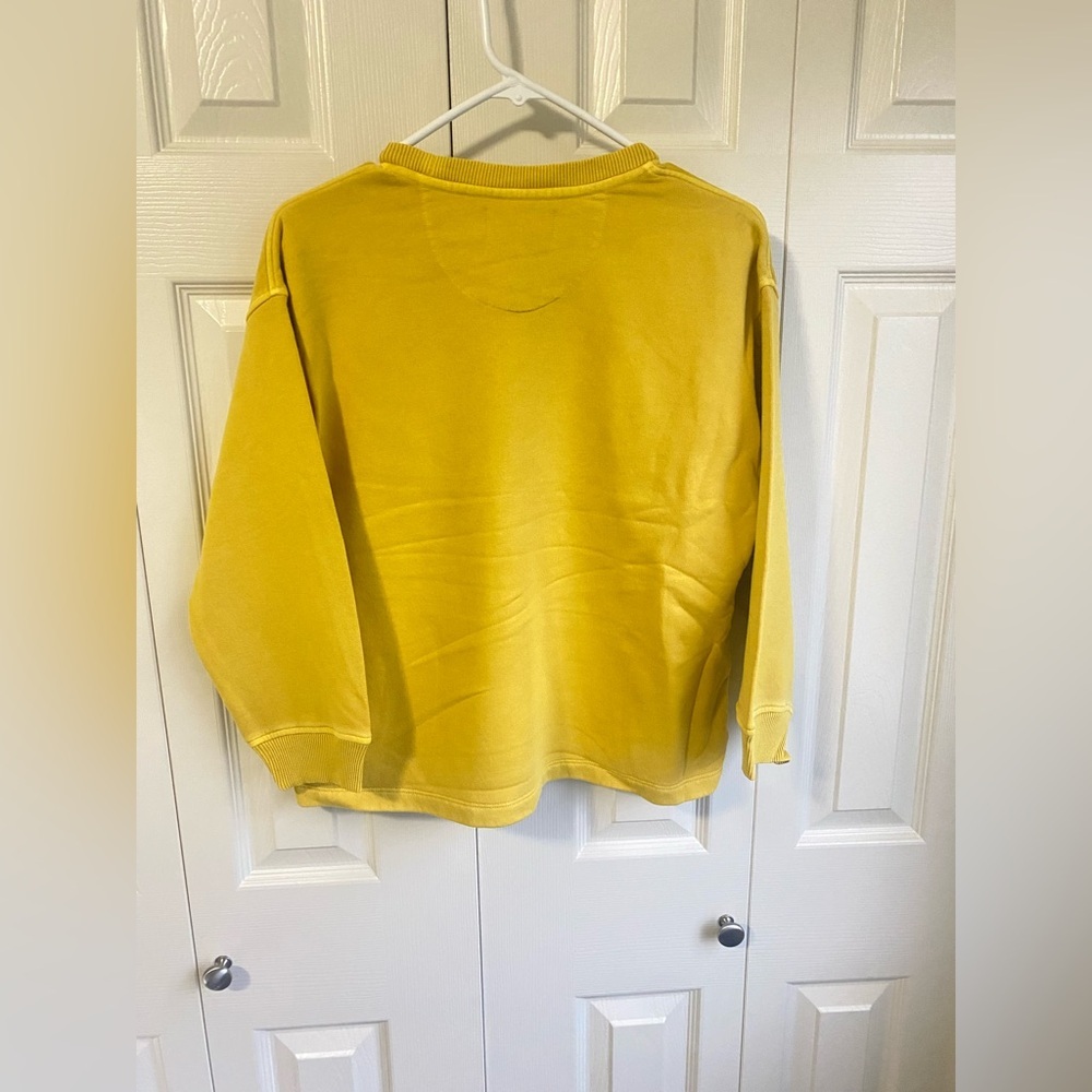 New Aritzia Wilfred Free Yellow Boyfriend-fit crewneck Nan Sweatshirt - Picture 5 of 9